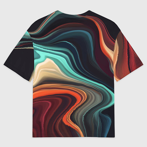 Мужская футболка оверсайз Малахитовая / 3D-принт – фото 2
