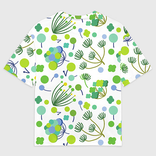 Мужская футболка оверсайз Green bloom / 3D-принт – фото 2