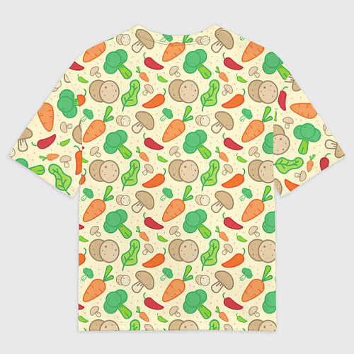 Мужская футболка оверсайз Овощной рецепт / 3D-принт – фото 2
