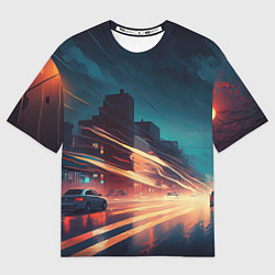 Мужская футболка оверсайз Городской трафик