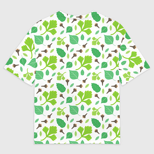 Мужская футболка оверсайз Green plants / 3D-принт – фото 2
