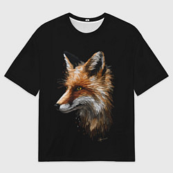 Футболка оверсайз мужская Вышивка Лисa, цвет: 3D-принт