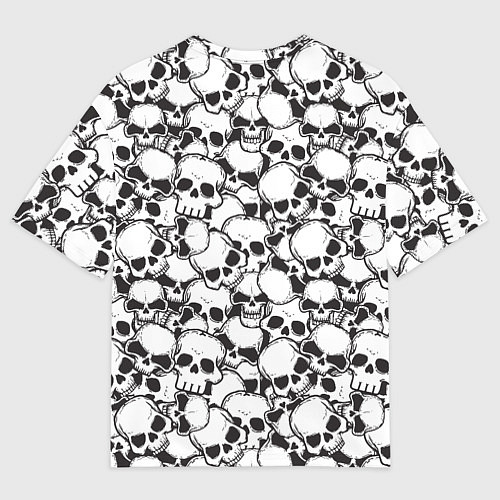 Мужская футболка оверсайз Черепа - смерть / 3D-принт – фото 2