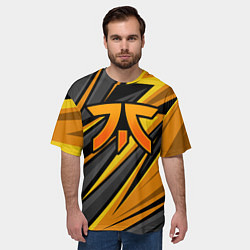 Футболка оверсайз мужская Fnatic - киберспорт желтый, цвет: 3D-принт — фото 2