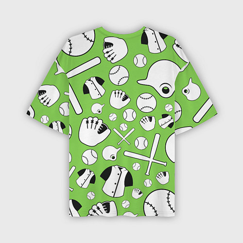 Мужская футболка оверсайз Мир бейсбола / 3D-принт – фото 2