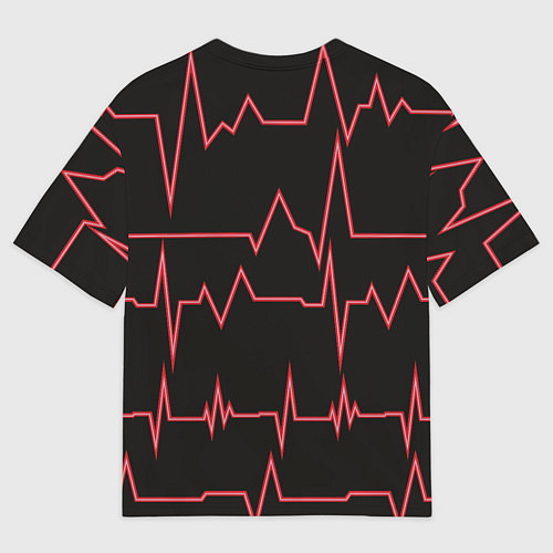 Мужская футболка оверсайз Мой пульс / 3D-принт – фото 2