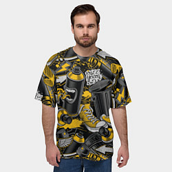 Футболка оверсайз мужская Кеды и граффити урбан стайл, цвет: 3D-принт — фото 2