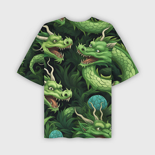 Мужская футболка оверсайз Восточные драконы: арт нейросети / 3D-принт – фото 2