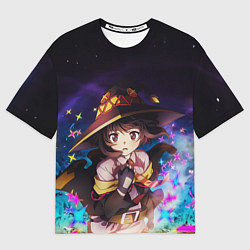 Мужская футболка оверсайз Мегумин Алый маг
