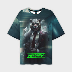 Мужская футболка оверсайз Payday 3 crazy bear