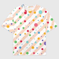 Мужская футболка оверсайз Color circles