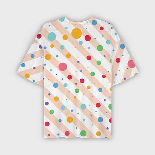Мужская футболка оверсайз Color circles / 3D-принт – фото 2