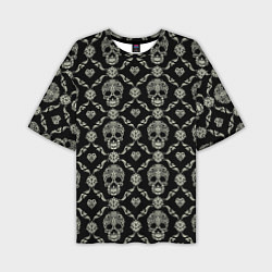 Футболка оверсайз мужская Узор с черепами Pattern with skulls, цвет: 3D-принт