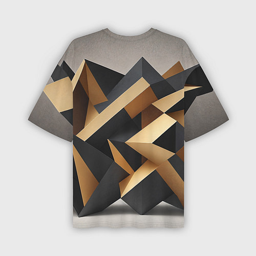 Мужская футболка оверсайз Абстрактный куб / 3D-принт – фото 2
