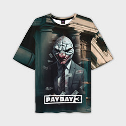 Мужская футболка оверсайз Payday 3 mask