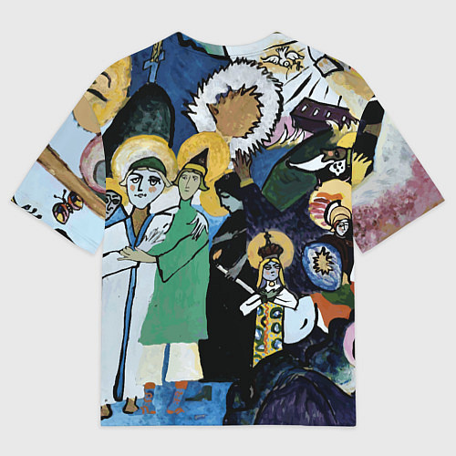 Мужская футболка оверсайз Кандинский картина символы святые / 3D-принт – фото 2