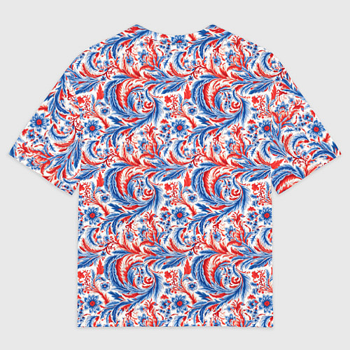 Мужская футболка оверсайз Русский орнамент / 3D-принт – фото 2