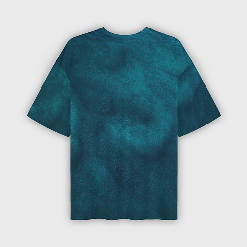 Мужская футболка оверсайз Синие туманные камешки / 3D-принт – фото 2