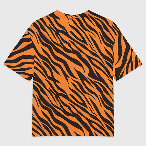 Мужская футболка оверсайз Полоски тигра - tiger / 3D-принт – фото 2