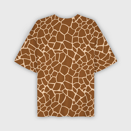 Мужская футболка оверсайз Пятнистая шкура жирафа / 3D-принт – фото 2