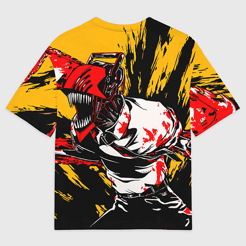 Мужская футболка оверсайз Человек бензопила chainsaw man / 3D-принт – фото 2