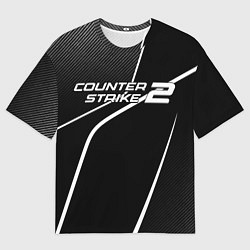 Футболка оверсайз мужская Counter strike 2 - white line, цвет: 3D-принт