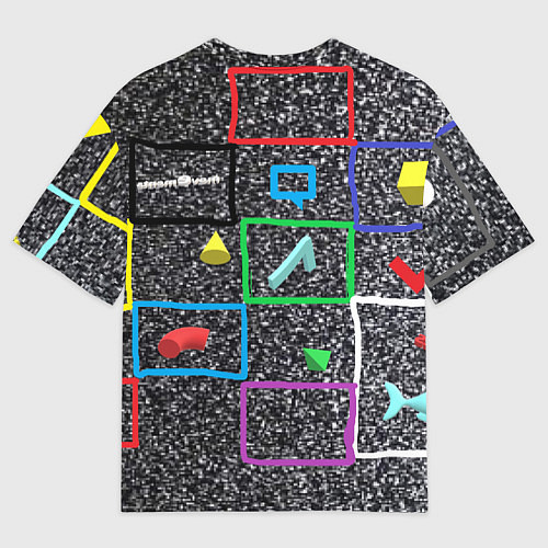 Мужская футболка оверсайз Цифровой шум / 3D-принт – фото 2