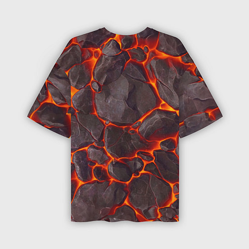 Мужская футболка оверсайз Жерло вулкана / 3D-принт – фото 2