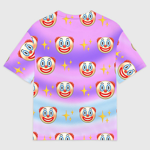 Мужская футболка оверсайз Узор с Клоунами / 3D-принт – фото 2