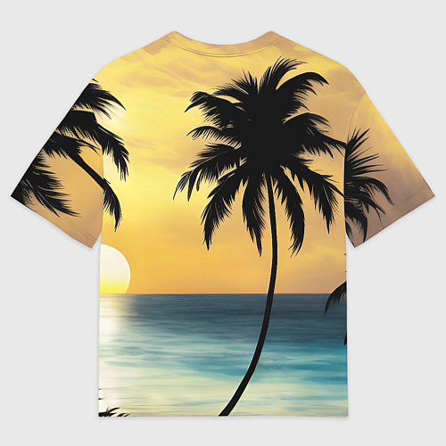 Мужская футболка оверсайз Вечер на отдыхе / 3D-принт – фото 2