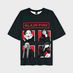 Футболка оверсайз мужская Blackpink retro girls, цвет: 3D-принт