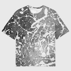 Мужская футболка оверсайз Текстура - White on gray