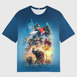 Футболка оверсайз мужская Трансформеры 7: Все персонажи, цвет: 3D-принт