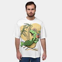 Футболка оверсайз мужская Черепаха на отдыхе, цвет: 3D-принт — фото 2