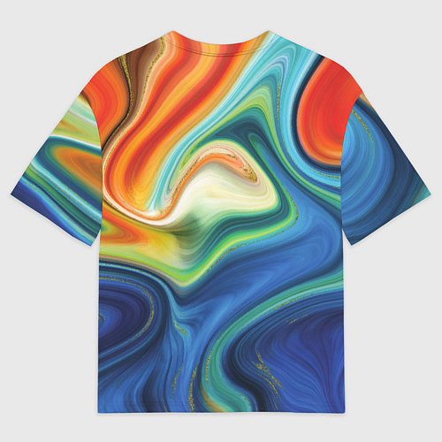 Мужская футболка оверсайз Beautiful waves / 3D-принт – фото 2