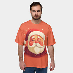 Футболка оверсайз мужская Портрет Деда Мороза, цвет: 3D-принт — фото 2