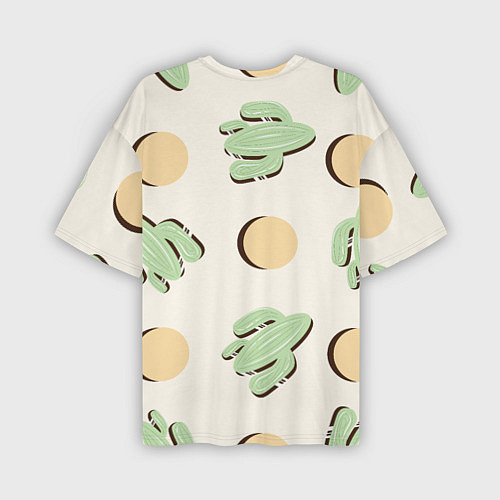 Мужская футболка оверсайз Пустынный кактус / 3D-принт – фото 2