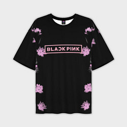 Мужская футболка оверсайз Blackpink - flowers