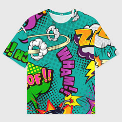 Футболка оверсайз мужская Поп арт комикс, цвет: 3D-принт