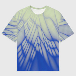 Футболка оверсайз мужская Лучи - неоновый синий - Хуф и Ся, цвет: 3D-принт