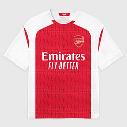 Футболка оверсайз мужская ФК Арсенал Лондон форма 2324 домашняя, цвет: 3D-принт