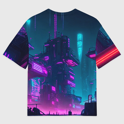 Мужская футболка оверсайз Девушка уличный боец / 3D-принт – фото 2