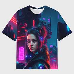 Футболка оверсайз мужская Футуристическая ведьма, цвет: 3D-принт