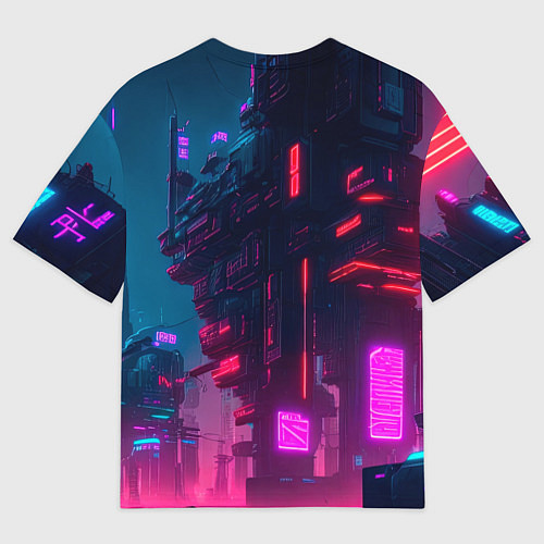 Мужская футболка оверсайз Футуристическая ведьма / 3D-принт – фото 2