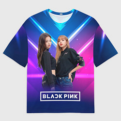 Мужская футболка оверсайз Blackpink neon