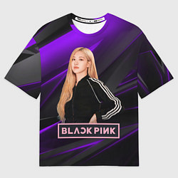 Мужская футболка оверсайз Rose Blackpink