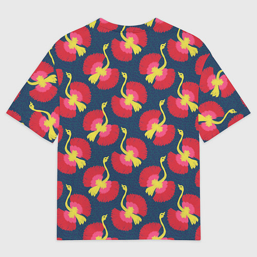 Мужская футболка оверсайз Тропические птицы / 3D-принт – фото 2