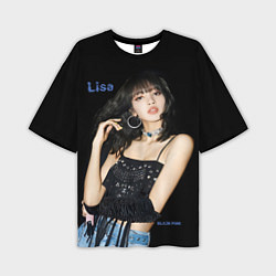 Мужская футболка оверсайз Blackpink Lisa in jeans