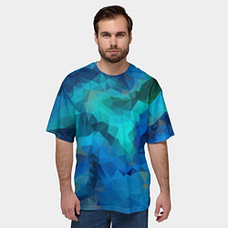 Футболка оверсайз мужская Blue fantasy, цвет: 3D-принт — фото 2