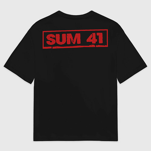 Мужская футболка оверсайз Sum41 - Skeleton / 3D-принт – фото 2